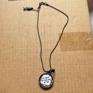 Plunder Black and Silver Inspirational Necklace